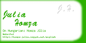 julia homza business card